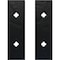 Ekena Millwork Premium Barn Door Hollow Core Plates (set of 2), Black GB6001HCPBL - alternate 1